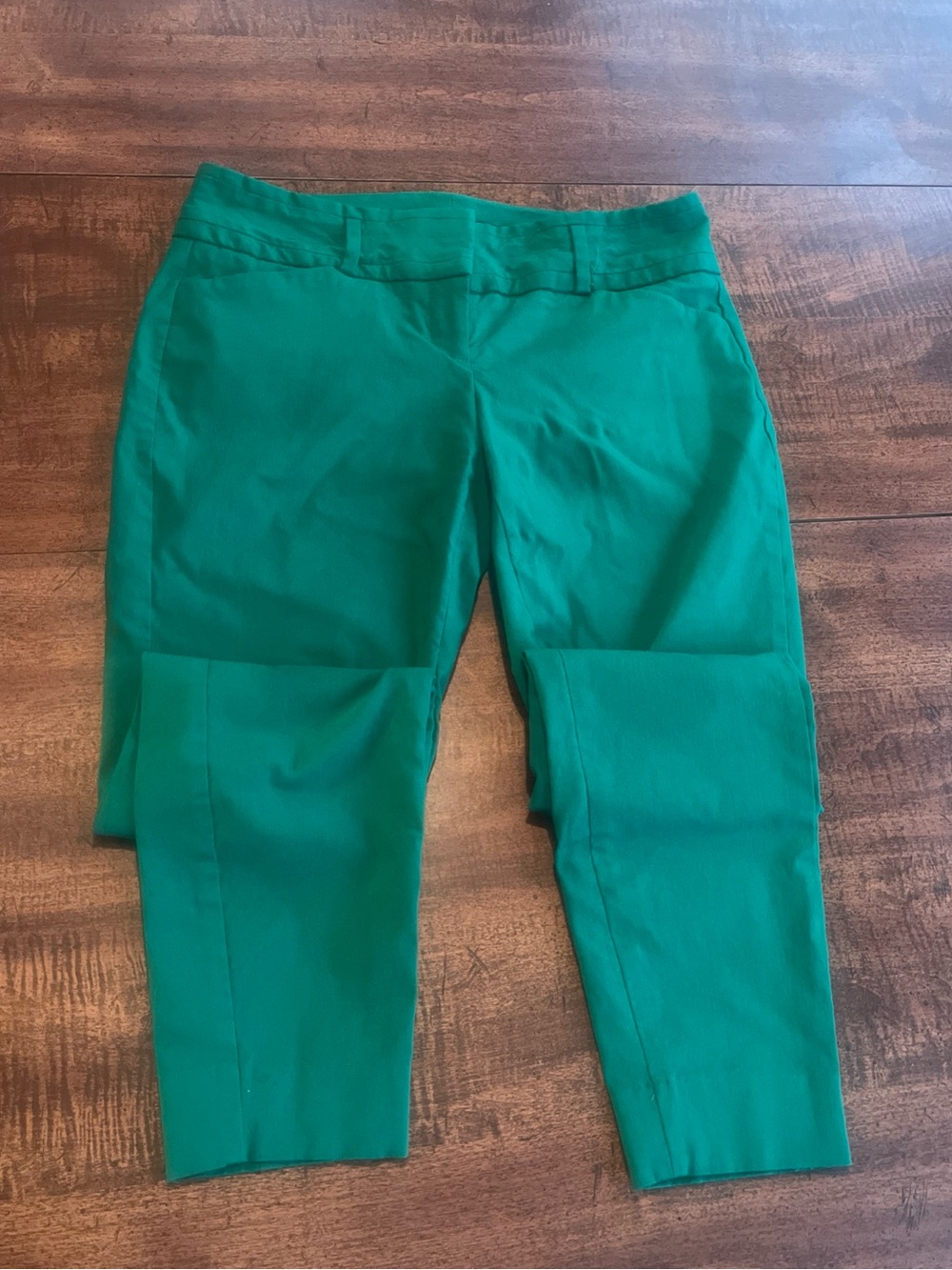 The Limited Exact Stretch Kelly Green Ankle Pants Size 2 Office Siren Preppy